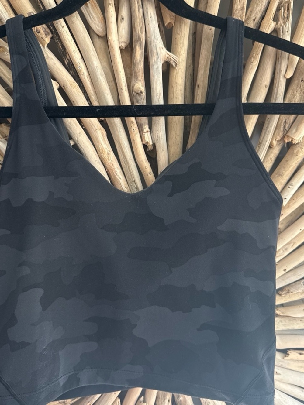 lululemon athletica Black Camouflage Crop Tank